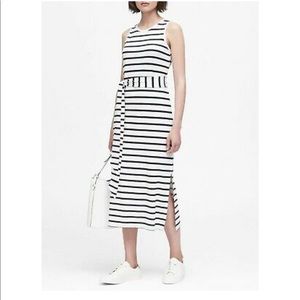Banana Republic Ponte striped tank dress